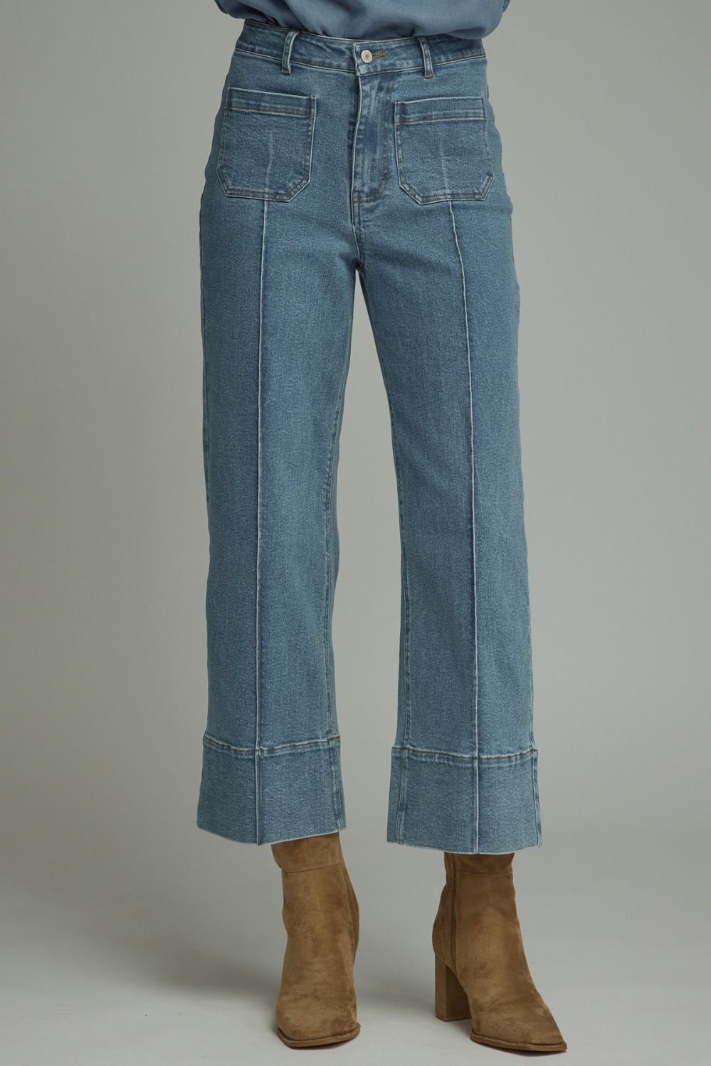 DENIM FRONT POCKET PANTS