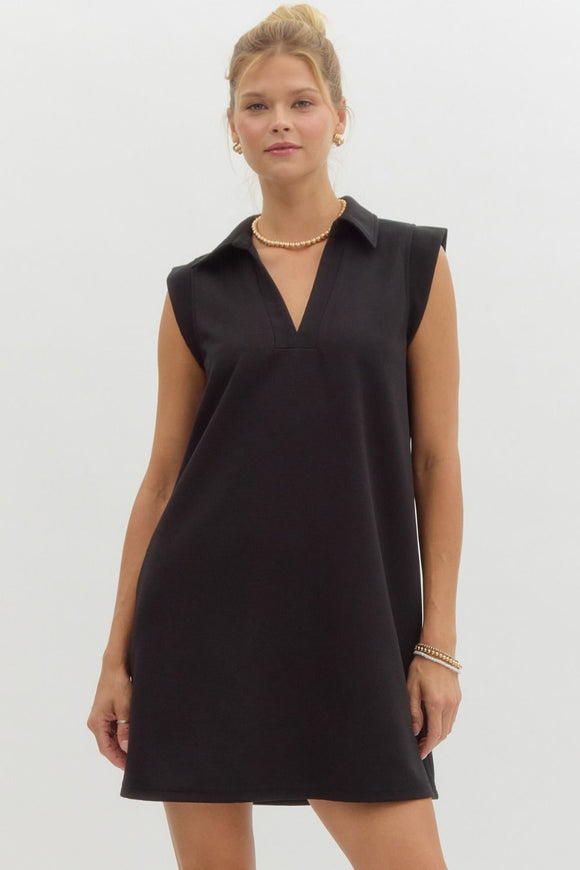 BLACK COLLAR DRESS