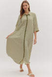 OLIVE STRIPPED DRESS