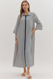 INDIGO STRIPPED DRESS