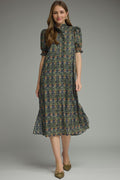 NAVY FLORAL FALL MIDI