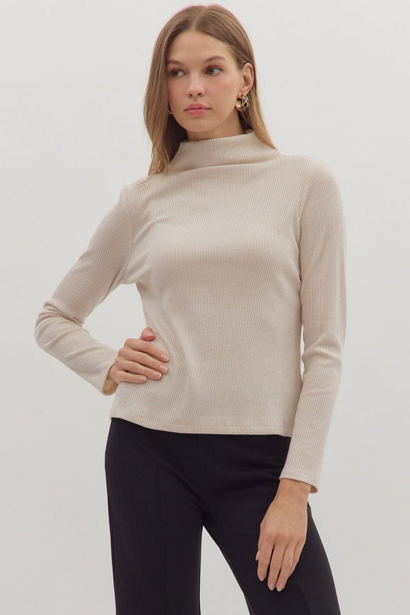 CREAM RIBBED SHIRT