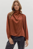 RUST HIGH NECK TOP