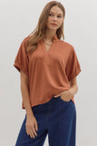 CLAY OVERSIZED TOP