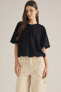 BLACK BUBBLE TOP