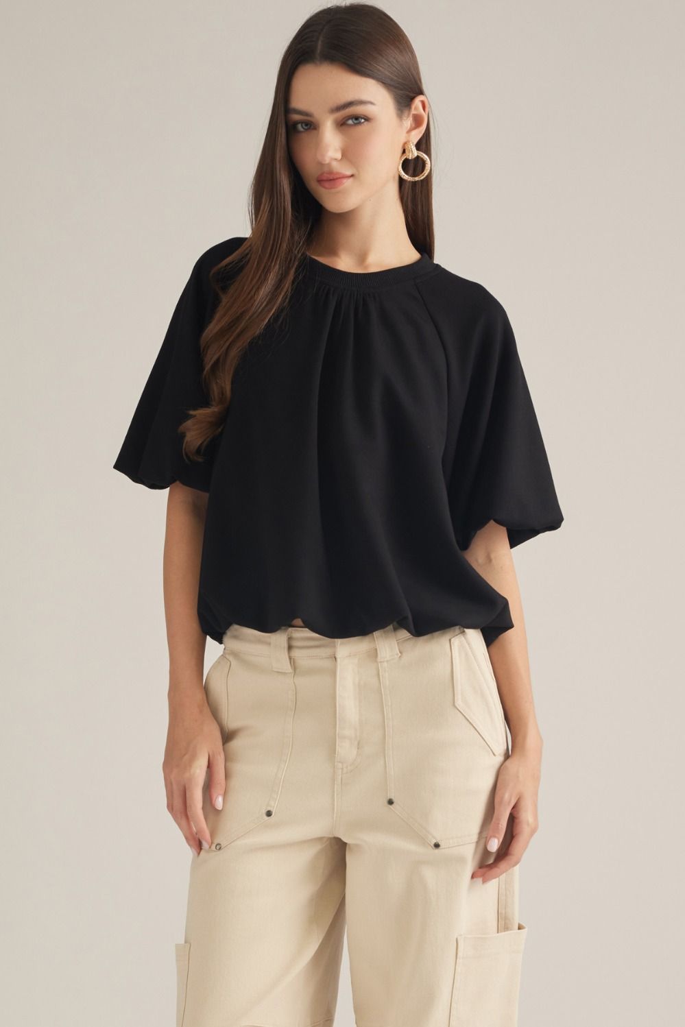 BLACK BUBBLE TOP