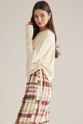 CREAM SIDE CINCHED TOP